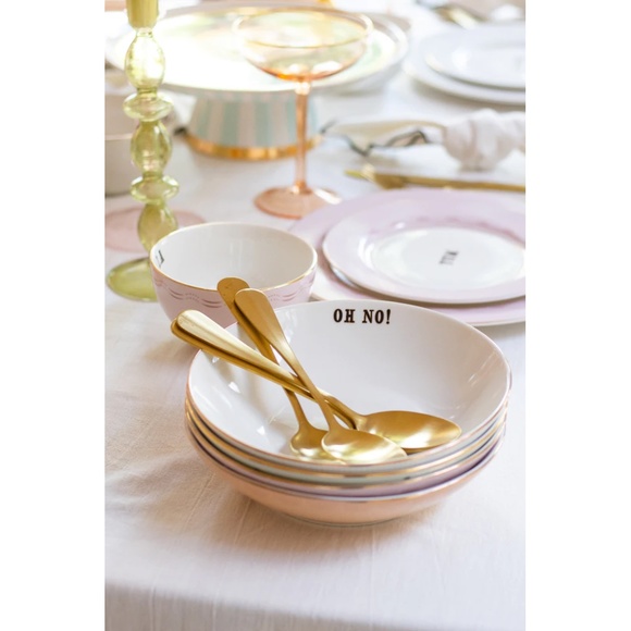 YVONNE ELLEN SLOGAN PASTA BOWLS (SET OF 4) - New in Box - Picture 3 of 6